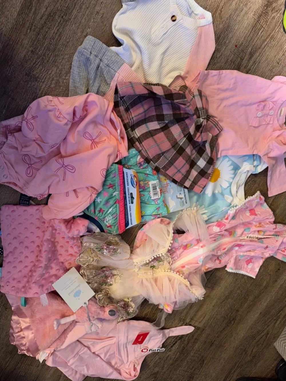 Mixed Baby Girl Clothes Lot - Pink & Pastel Pieces